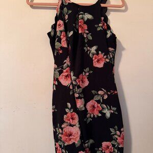 Small Black Floral Print Dress from IZ Byer